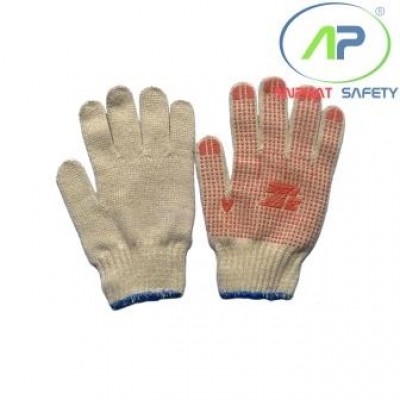 Găng tay len chấm hạt nhựa PVC (70g) loại 1